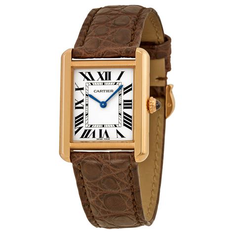 cartier women's leather watch